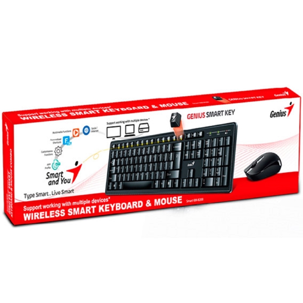 Genius Smart KM-8200 USB Keyboard & Mouse SER BLK