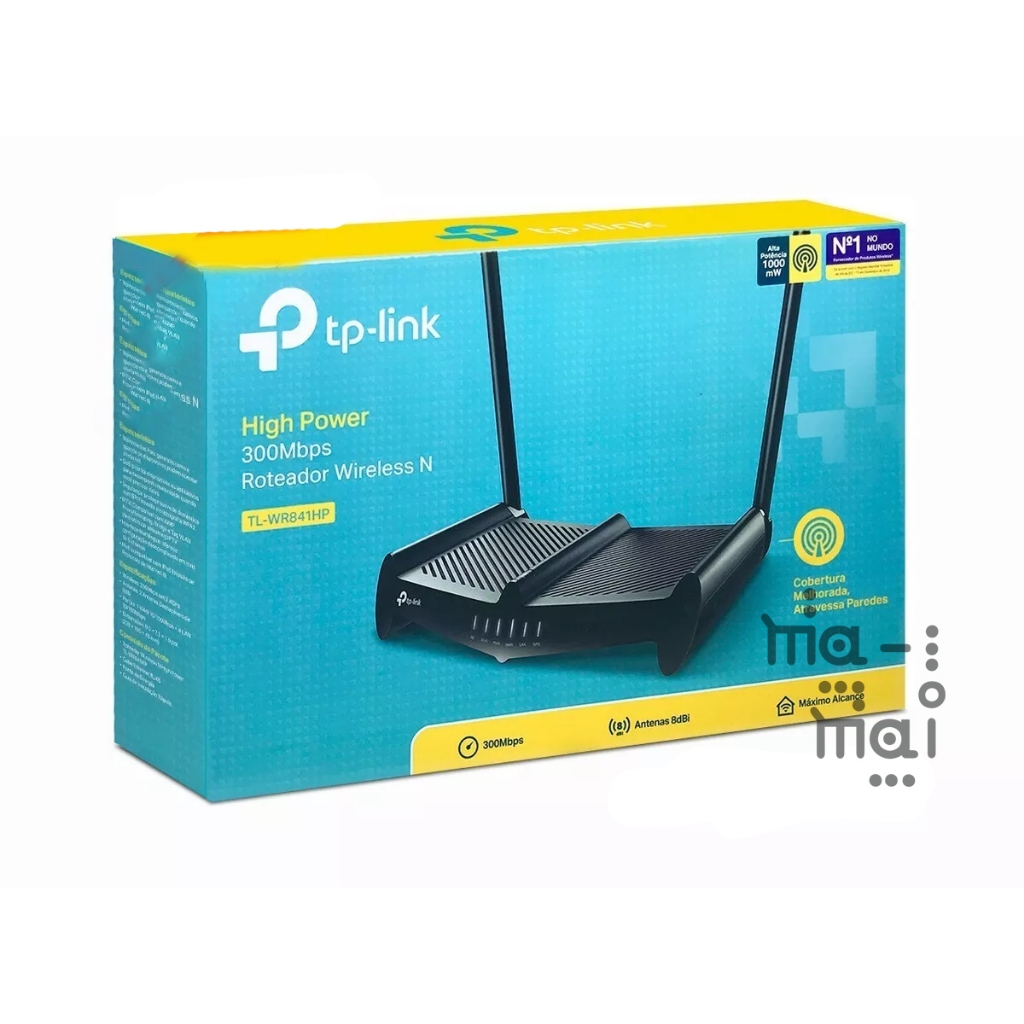 TP-LINK TL-WR841HP 300Mb/s High Power 2.4GHz firewall ruter 1.000mW