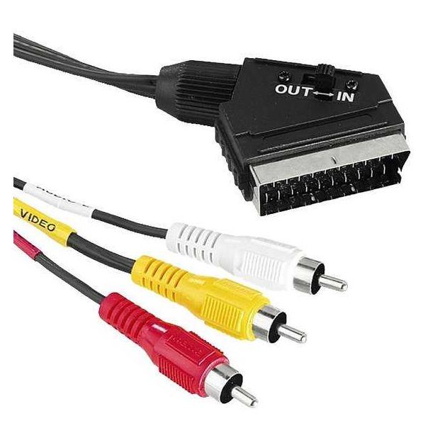 Scart to 3 RCA cable sa prekidacem