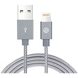 Alpha Star USB kabl/USB 1.2 Apple Ligtning za iphone 2m upleten sivi