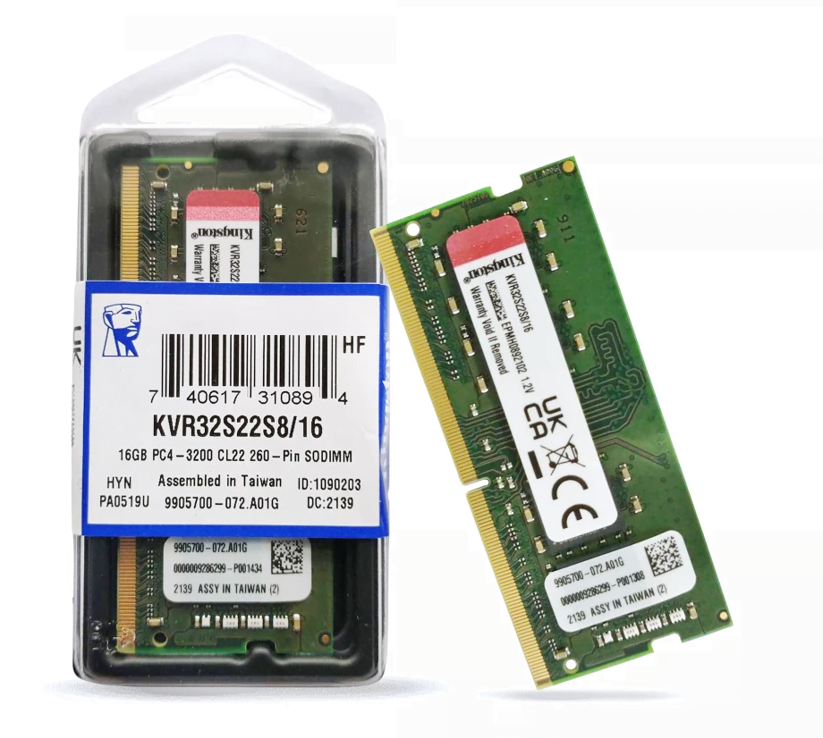 Kingston SODIMM DDDR4 16GB 3200MHz KVR32S22S8/16