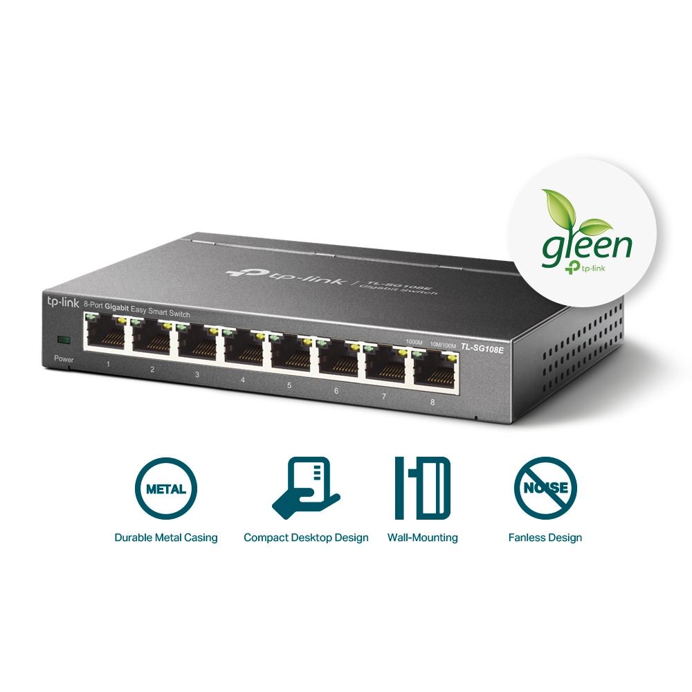 TP-Link switch Gigabit 8x RJ45 TL-SG108E